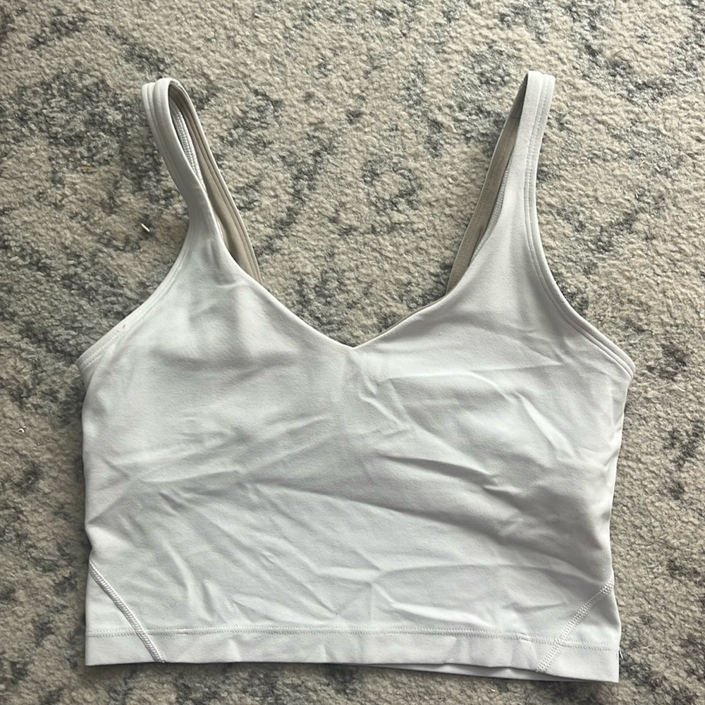Lululemon size 4 white mini tank